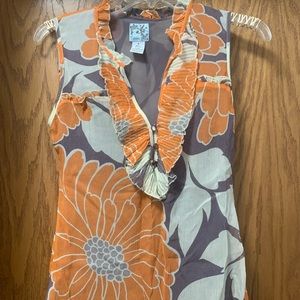 Tabitha 100% silk sleeveless blouse, size 4